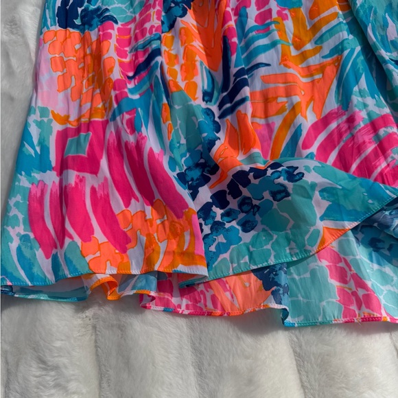 Lilly Pulitzer Pink and Blue A-Line Skirt - Picture 4 of 8